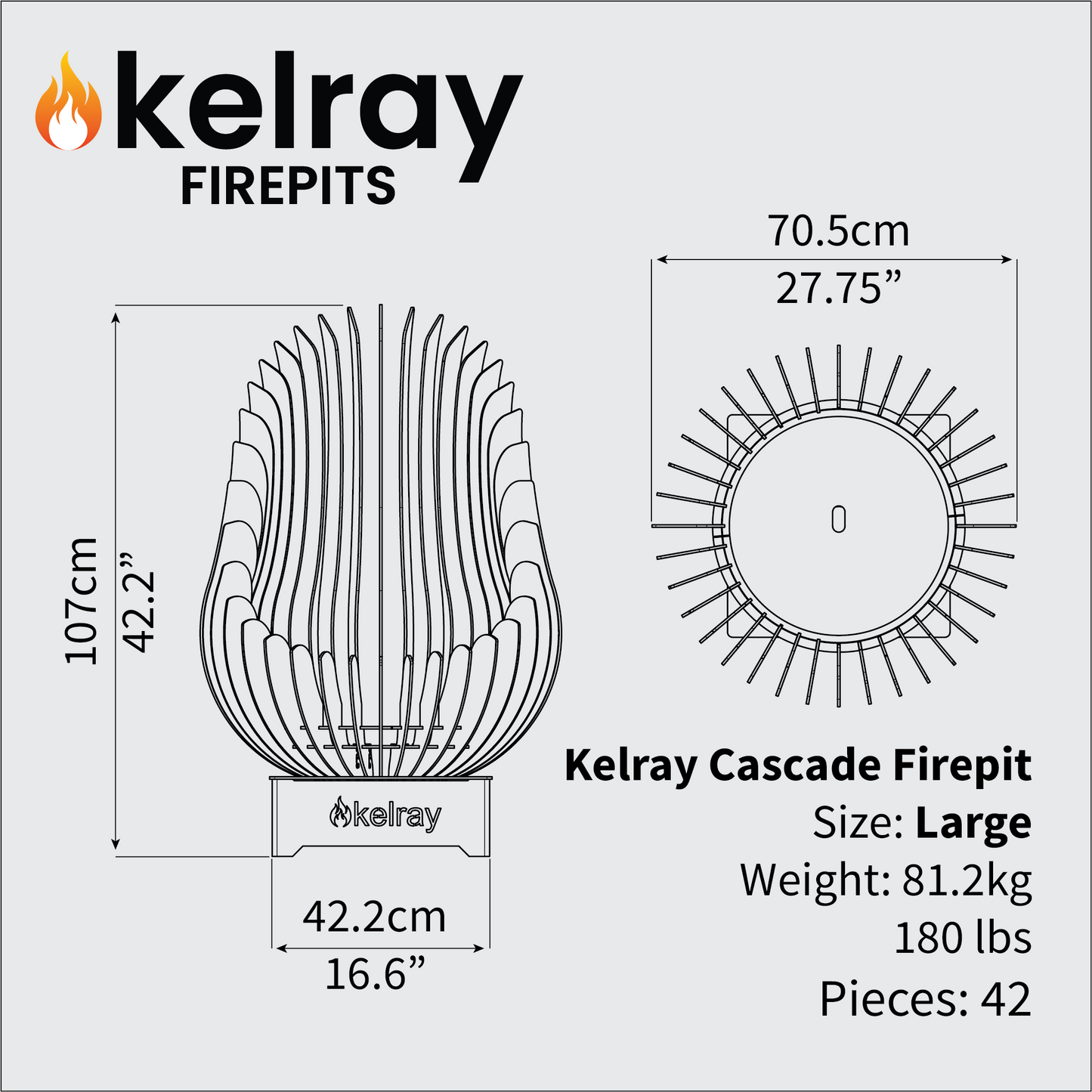 Cascade Firepit - Large