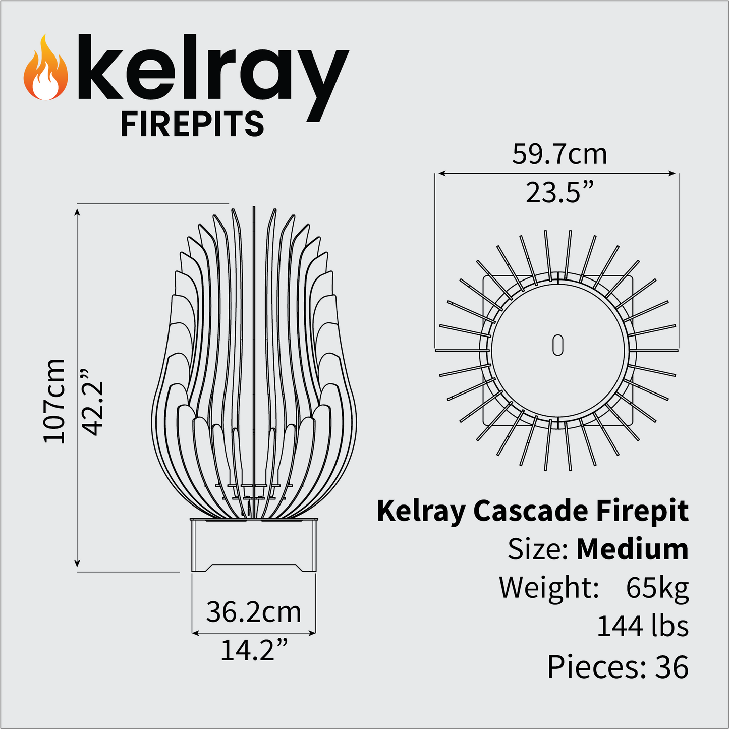 Cascade Firepit - Medium